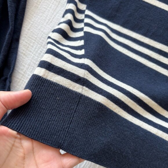 Theory wool sweater striped white blue - Picture 7 of 9